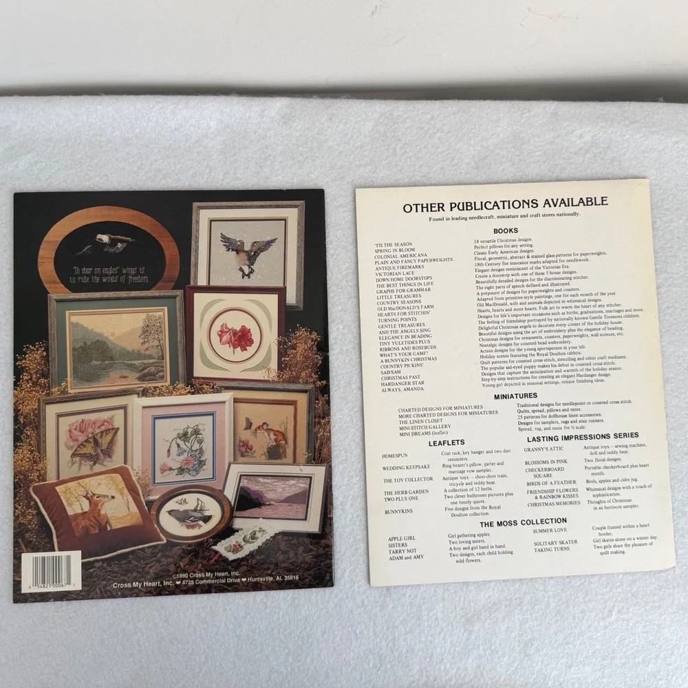 Vintage Cross Stitch Patterns Lot P Buckley Moss Cameo Geese Nature's Notebook